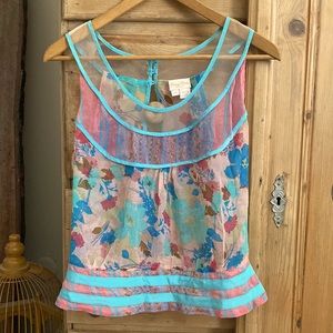 Tracy Reese floral silk tank